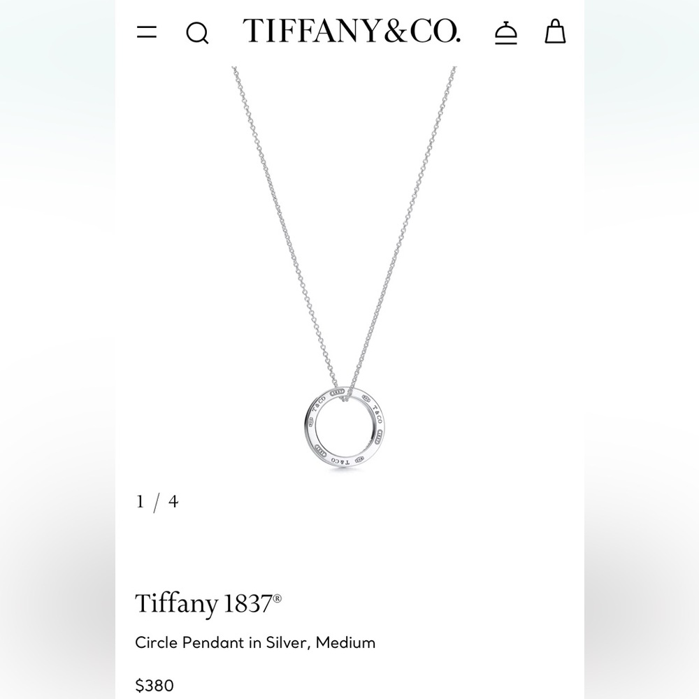 Tiffany & Co. Silver Circle Pendant Necklace